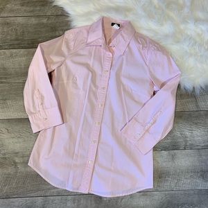 J. Crew Pink & White Button Down Size Medium